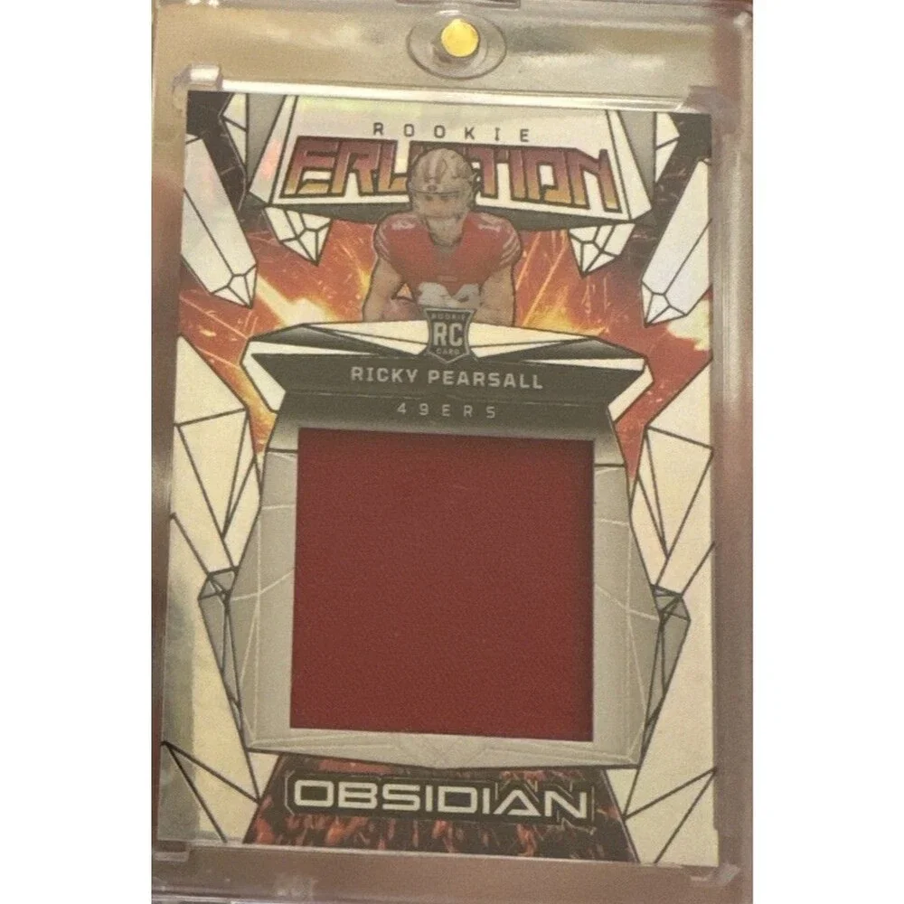 2024 Panini Obsidian Rookie Eruption Materials Silver Ricky Pearsall FOTL 19/99